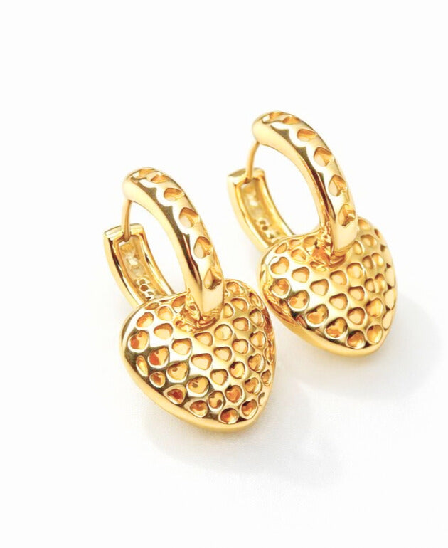 Brinco Coração Colorido